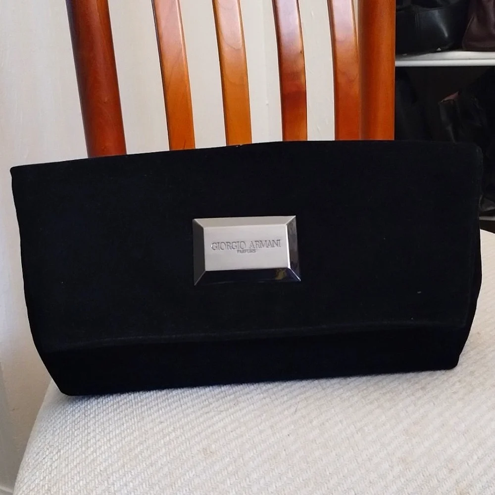 Giorgio Armani Parfums Black Velvet Clutch - Picture 1 of 9